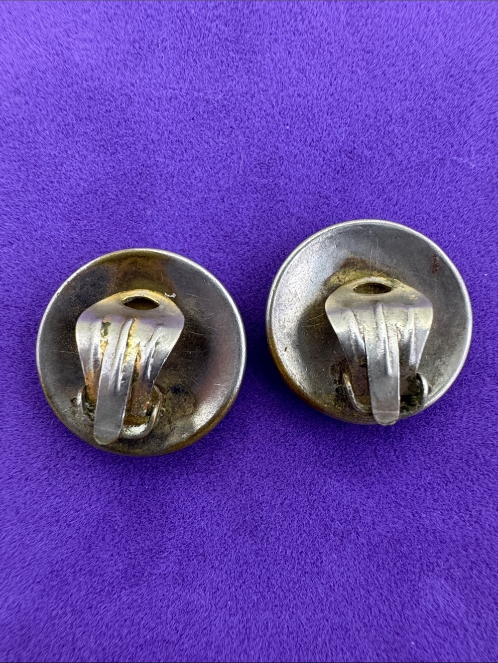 💛 Vintage Gold & Silver Tone Double-Headed Eagle Clip On Earrings | Unique - Picture 4 of 5